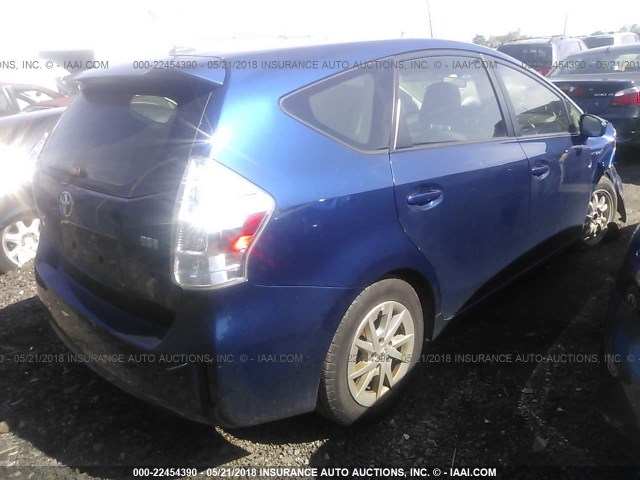 JTDZN3EU5D3202116 - 2013 TOYOTA PRIUS V BLUE photo 4