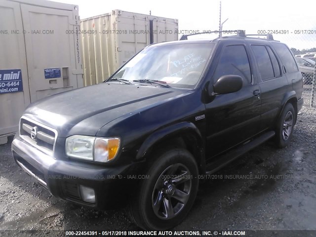 JN8DR09X34W809443 - 2004 NISSAN PATHFINDER LE/SE BLACK photo 2