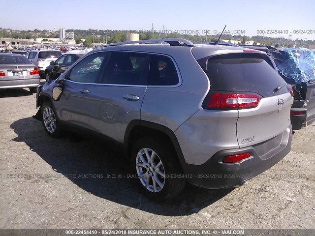 1C4PJLCB8EW172226 - 2014 JEEP CHEROKEE LATITUDE GRAY photo 3