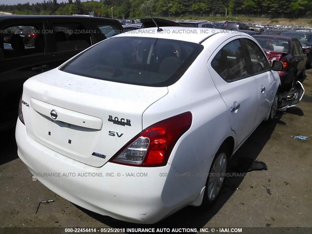 3N1CN7AP9CL884176 - 2012 NISSAN VERSA S/SV/SL WHITE photo 4