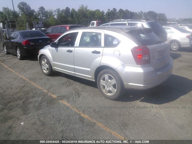 1B3HB48B88D789630 - 2008 DODGE CALIBER SXT SILVER photo 3