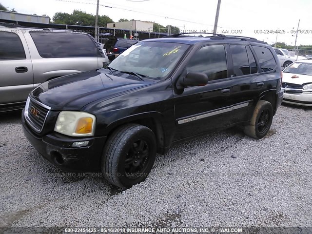 1GKDT13S122113527 - 2002 GMC ENVOY BLACK photo 2