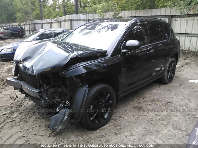 1C4NJCBA8FD361634 - 2015 JEEP COMPASS SPORT BLACK photo 2