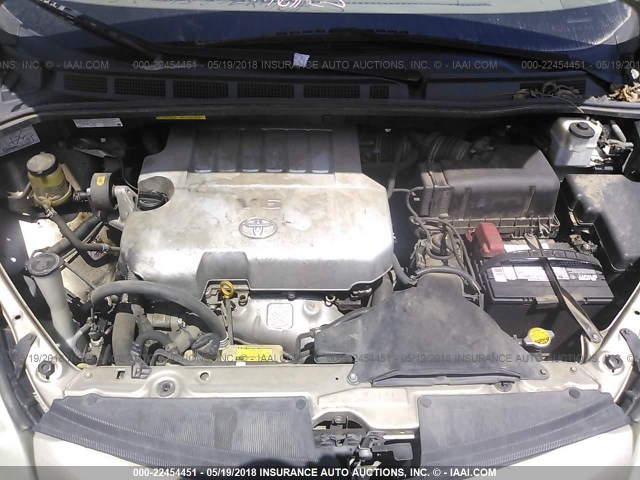 5TDZK23C69S262358 - 2009 TOYOTA SIENNA CE/LE GOLD photo 10