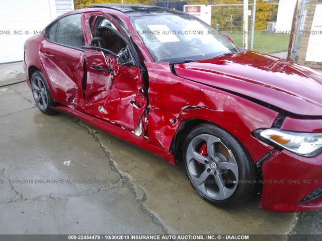 ZARFAEDN2H7550786 - 2017 ALFA ROMEO GIULIA Q4 红色 照片 6