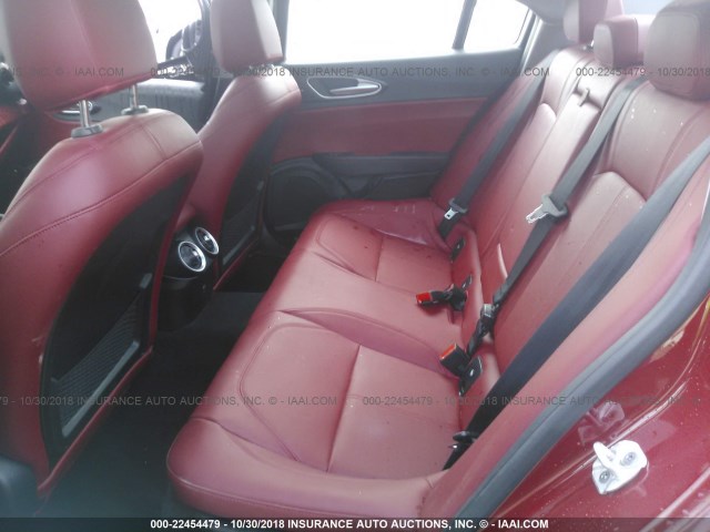ZARFAEDN2H7550786 - 2017 ALFA ROMEO GIULIA Q4 红色 照片 8