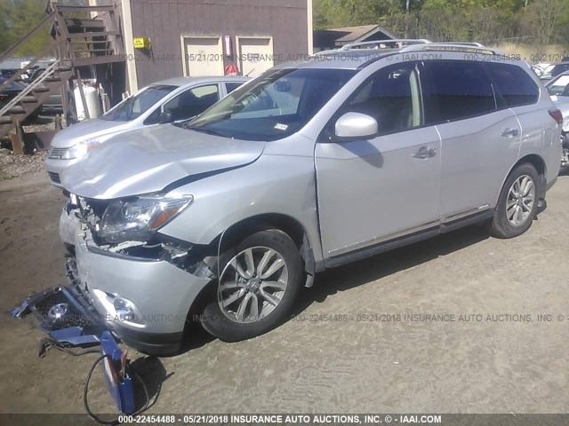 5N1AR2MM4EC688637 - 2014 NISSAN PATHFINDER S/SV/SL/PLATINUM 银色 照片 2