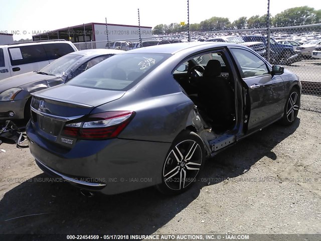 1HGCR2F18HA024147 - 2017 HONDA ACCORD SPORT SPECIAL EDITION GRAY photo 4