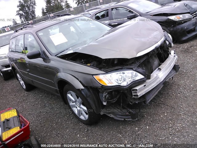 4S4BP61C787309592 - 2008 SUBARU OUTBACK 2.5I BROWN photo 1