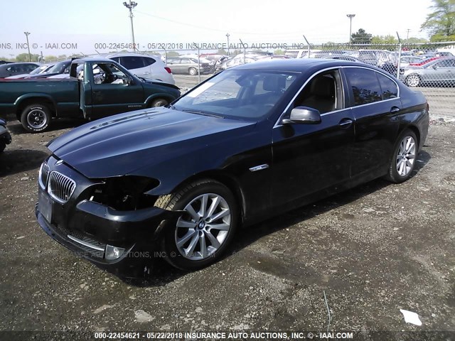 WBAXH5C56DD108369 - 2013 BMW 528 XI BLACK photo 2