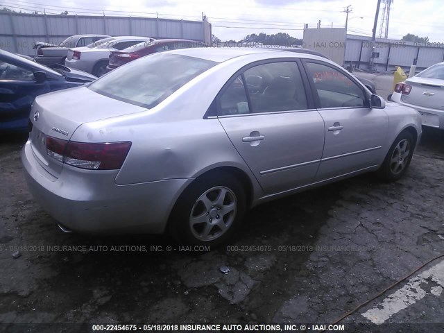 5NPEU46F17H157191 - 2007 HYUNDAI SONATA SE/LIMITED SILVER photo 4