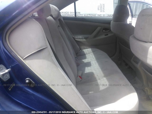 4T1BE46K18U202615 - 2008 TOYOTA CAMRY CE/LE/XLE/SE BLUE photo 8