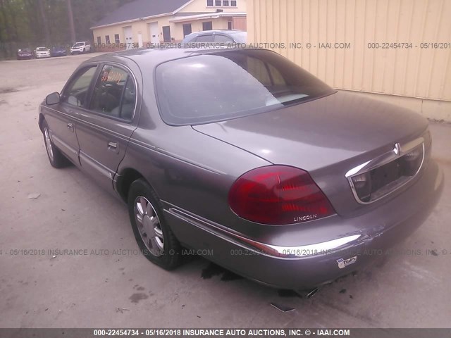 1LNHM97V62Y687336 - 2002 LINCOLN CONTINENTAL  GRAY photo 3