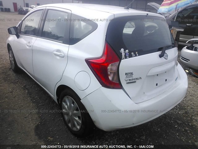 3N1CE2CP7FL443960 - 2015 NISSAN VERSA NOTE S/S PLUS/SV/SL/SR WHITE photo 3