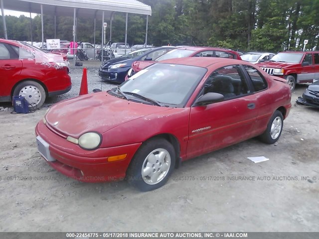 1P3ES42Y0WD562301 - 1998 PLYMOUTH NEON HIGHLINE/EXPRESSO RED photo 2