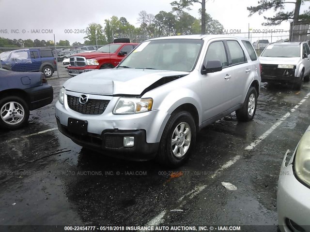 4F2CY0C79AKM06444 - 2010 MAZDA TRIBUTE I SILVER photo 2