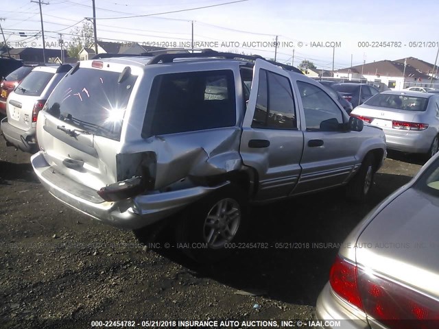 1J4GW48S44C337456 - 2004 JEEP GRAND CHEROKEE LAREDO/COLUMBIA/FREEDOM SILVER photo 4