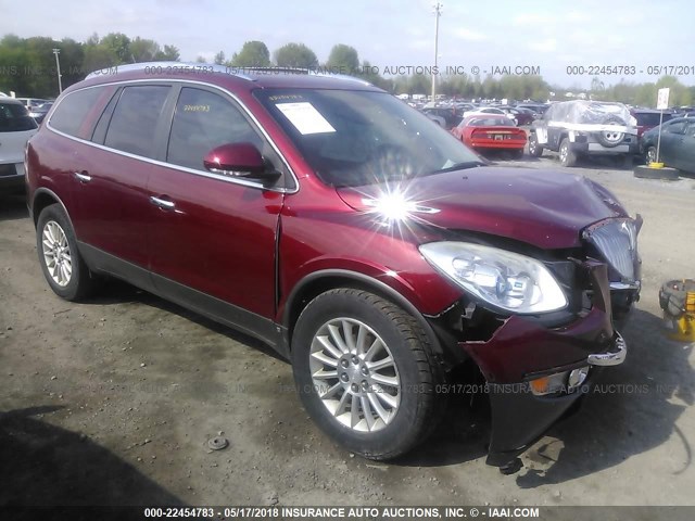 5GALVBED7AJ151369 - 2010 BUICK ENCLAVE CXL RED photo 1