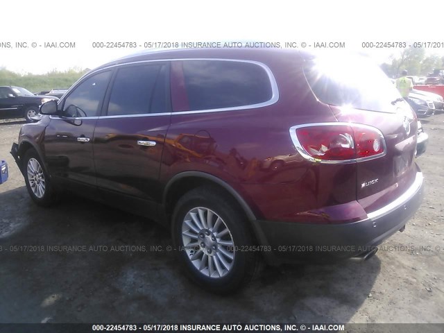 5GALVBED7AJ151369 - 2010 BUICK ENCLAVE CXL RED photo 3