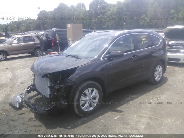 5J6RM3H72DL043297 - 2013 HONDA CR-V EXL BROWN photo 2