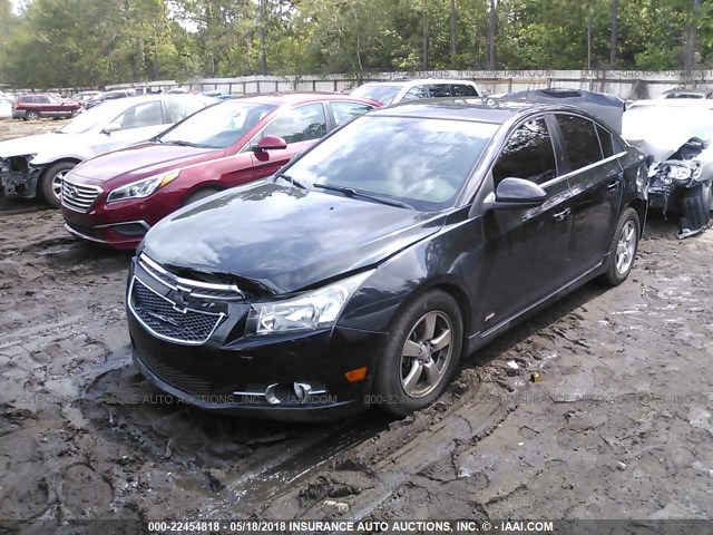 1G1PC5SB5D7195746 - 2013 CHEVROLET CRUZE LT BLACK photo 2