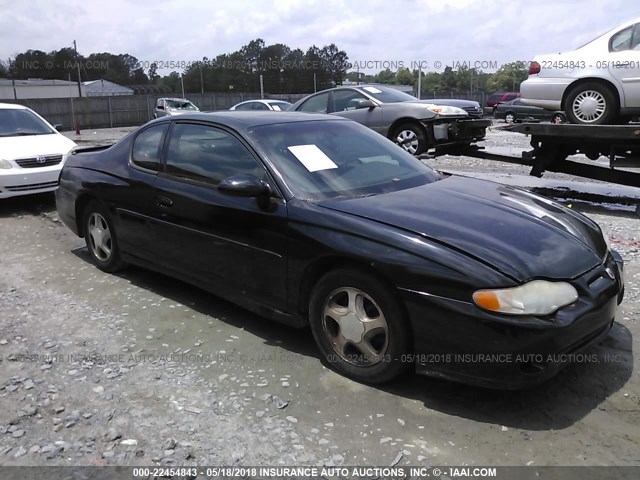 2G1WX15K619151608 - 2001 CHEVROLET MONTE CARLO SS BLACK photo 1