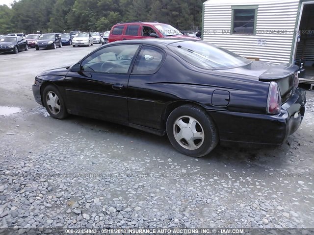 2G1WX15K619151608 - 2001 CHEVROLET MONTE CARLO SS შავი ფოტო 3