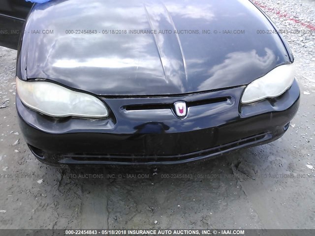 2G1WX15K619151608 - 2001 CHEVROLET MONTE CARLO SS BLACK photo 6