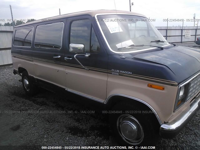 1FMHE21M1KHC20958 - 1989 FORD ECONOLINE E250 Light Blue photo 1