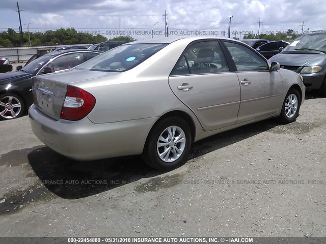 4T1BF32K44U585120 - 2004 TOYOTA CAMRY LE/XLE/SE 金色 照片 4