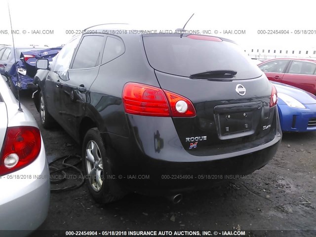 JN8AS58V18W136890 - 2008 NISSAN ROGUE S/SL BLACK photo 3