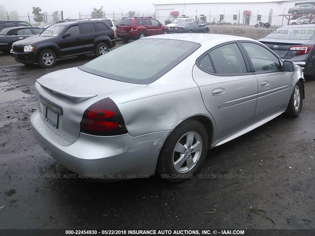 2G2WP552X61299141 - 2006 PONTIAC GRAND PRIX SILVER photo 4