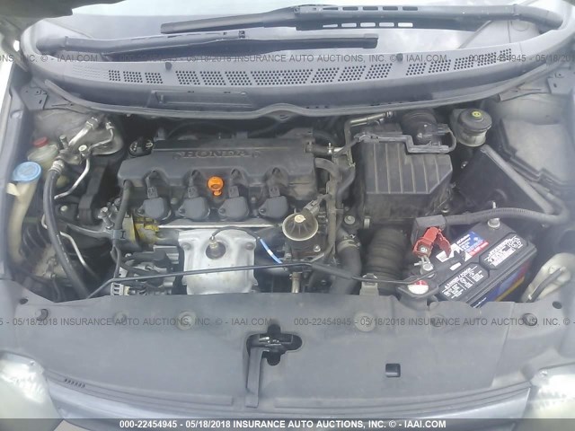 2HGFG129X8H571950 - 2008 HONDA CIVIC EXL SILVER photo 10