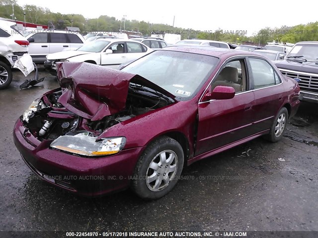 1HGCG66812A114273 - 2002 HONDA ACCORD EX/SE RED photo 2