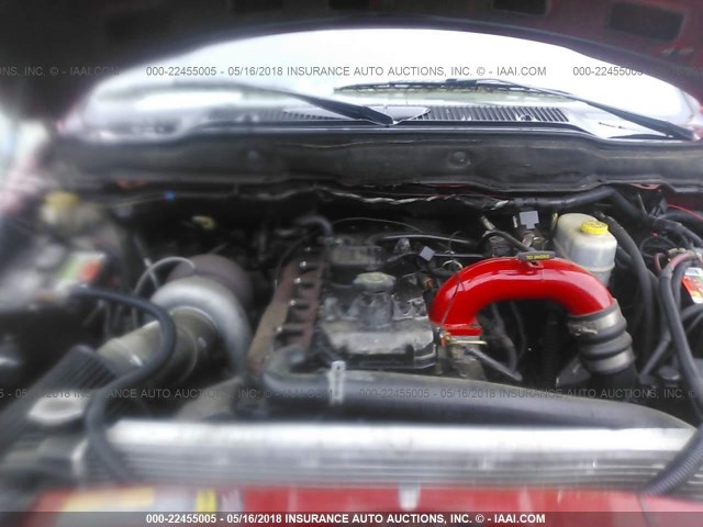 3D7KS28C75G746645 - 2005 DODGE RAM 2500 ST/SLT 红色 照片 10