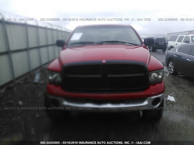 3D7KS28C75G746645 - 2005 DODGE RAM 2500 ST/SLT RED photo 6