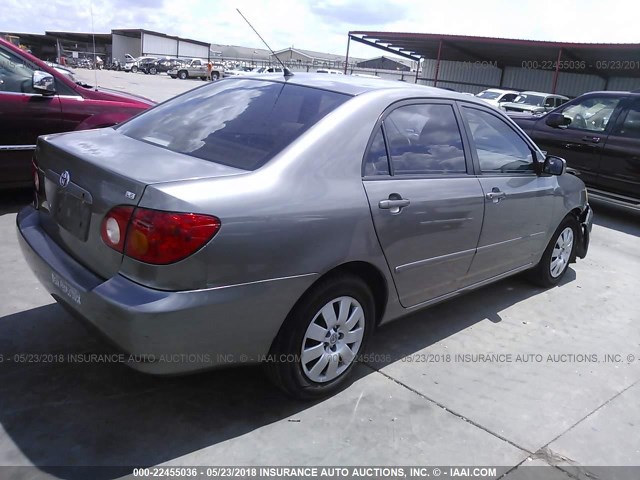 1NXBR32E24Z252349 - 2004 TOYOTA COROLLA CE/LE/S GRAY photo 4