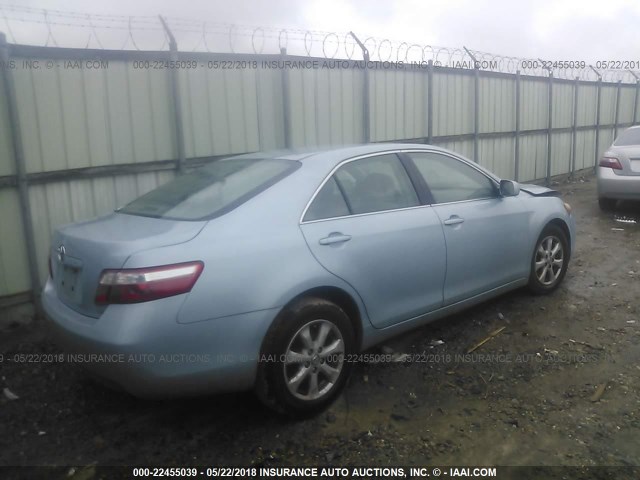 4T1BE46K28U788631 - 2008 TOYOTA CAMRY CE/LE/XLE/SE BLUE photo 4