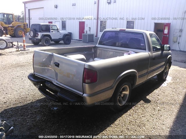 1GCCS145328265129 - 2002 CHEVROLET S TRUCK S10 TAN photo 4