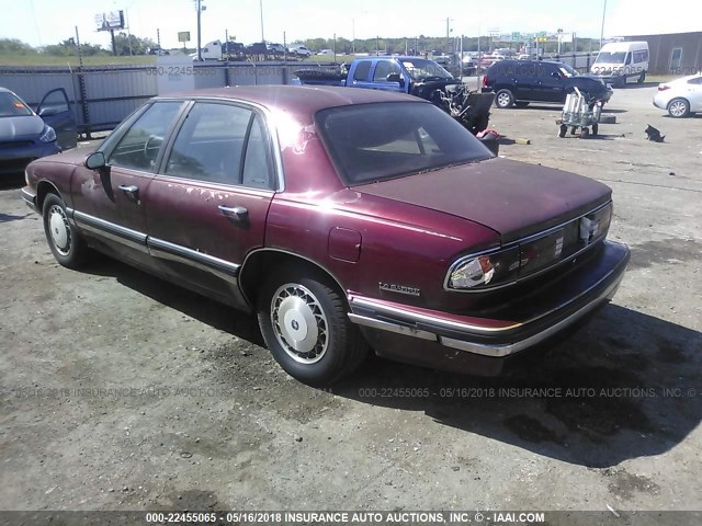 1G4HR52L0SH540929 - 1995 BUICK LESABRE LIMITED RED photo 3