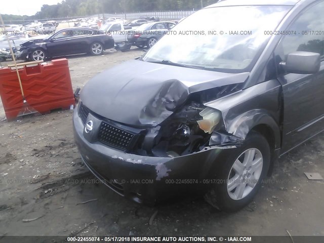 5N1BV28U24N324228 - 2004 NISSAN QUEST S/SE/SL GRAY photo 6