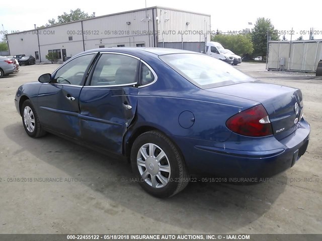 2G4WC532751326591 - 2005 BUICK LACROSSE CX BLUE photo 3