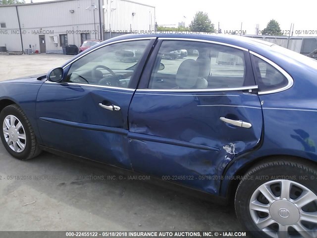 2G4WC532751326591 - 2005 BUICK LACROSSE CX BLUE photo 6