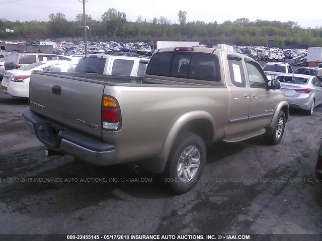 5TBBT44173S373671 - 2003 TOYOTA TUNDRA ACCESS CAB SR5 GOLD photo 4