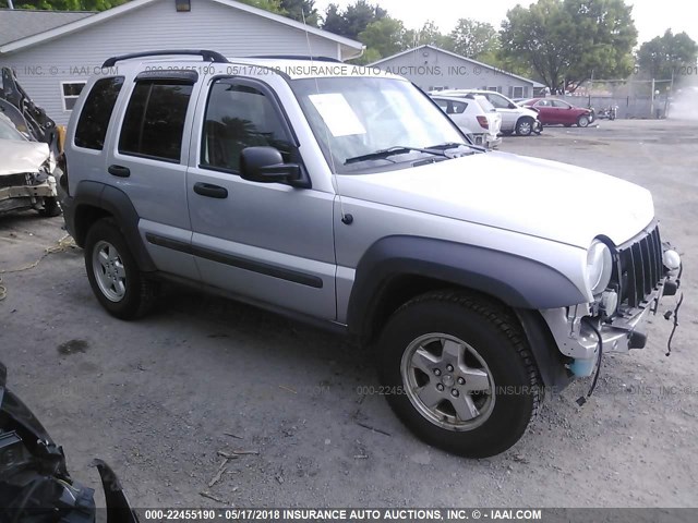 1J4GL48K96W253773 - 2006 JEEP LIBERTY SPORT SILVER photo 1