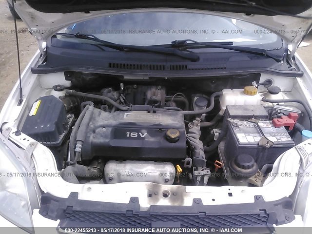 KL1TD56648B111541 - 2008 CHEVROLET AVEO LS WHITE photo 10