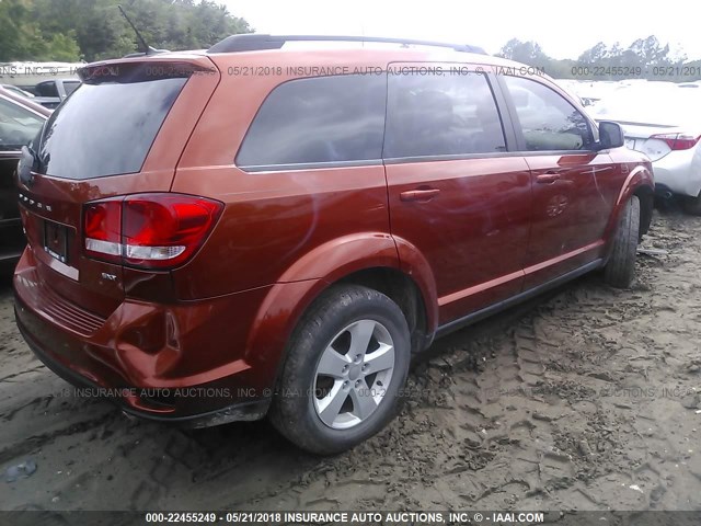 3C4PDCBG4CT290278 - 2012 DODGE JOURNEY SXT ORANGE photo 4