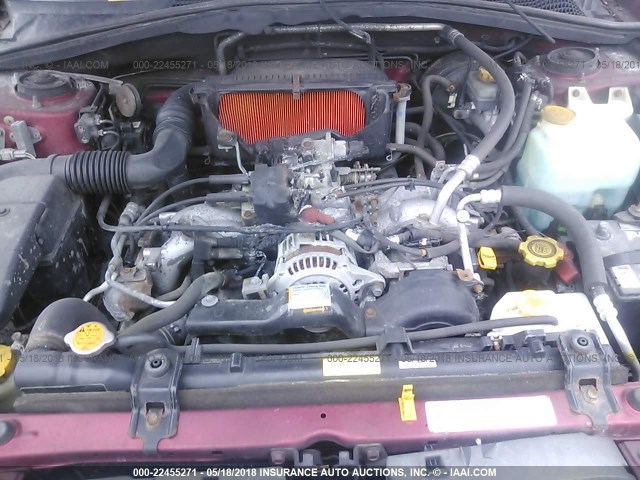 JF1SG65673H703224 - 2003 SUBARU FORESTER 2.5XS წითელი ფოტო 10