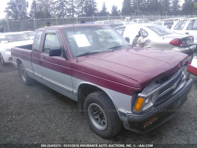 1GCCS19Z0P8182826 - 1993 CHEVROLET S TRUCK S10 RED photo 1