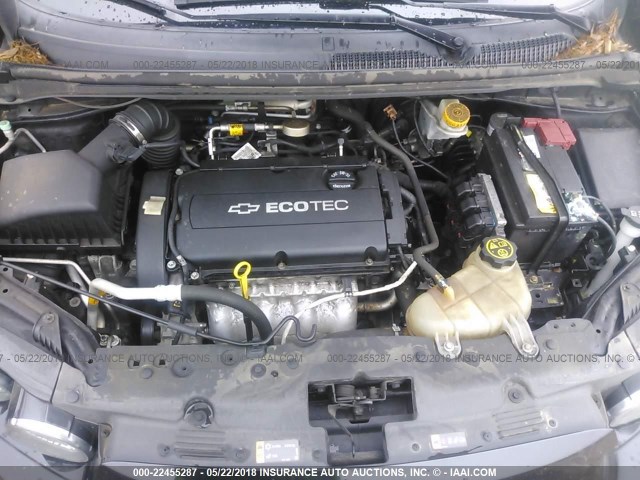 1G1JA6SH3D4198443 - 2013 CHEVROLET SONIC LS 黑色 照片 10